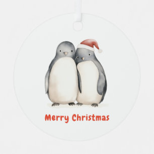 Ornement En Métal Noël des pingouins