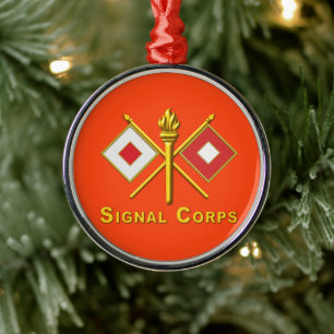 Ornement En Métal Noël du Corps des transmissions