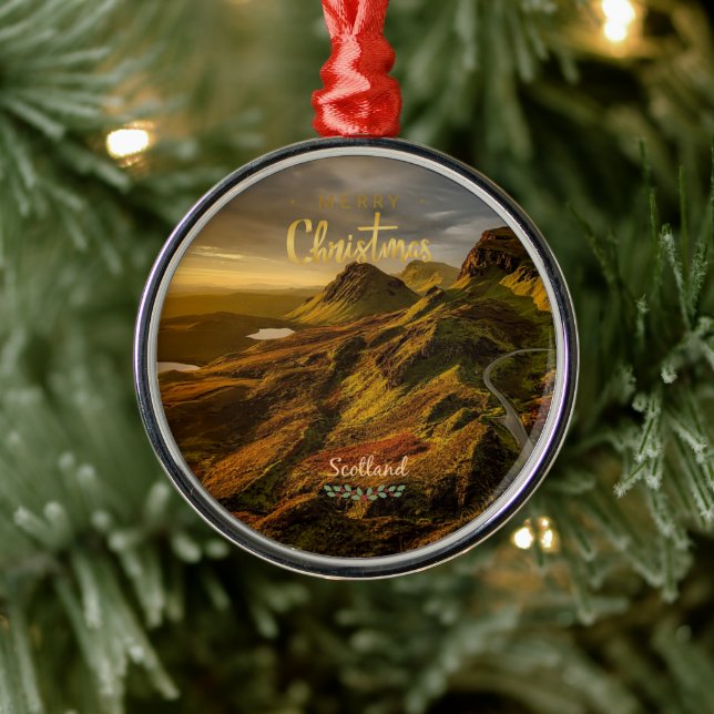 Ornement En Métal Noël écossais (Arbre)