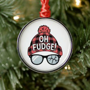 Ornement En Métal Noël Oh Fudge Noël vacances vacances drôle