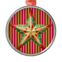 NOËL ROUGE MOTIF TUFÉ AVEC ÉTOILE ROUGE VERT