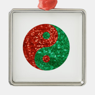 Ornement En Métal noël yin yang