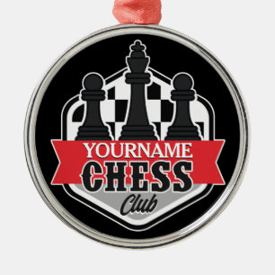 Ornement En Métal Nom personnalisé Chess Player Club Checkmate