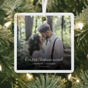 Ornement En Métal Notre premier Mariage de Noël