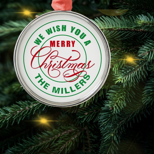 Ornement En Métal Nous Vous Souhaitons Un Joyeux Noël (Créateur téléchargé)