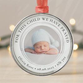 Ornement En Métal Nouveau garde photo bébé premier Noël