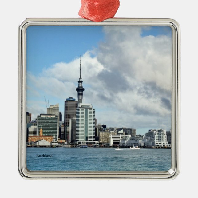 Ornement En Métal NOUVELLE-ZÉLANDE :Skyline Auckland (Devant)