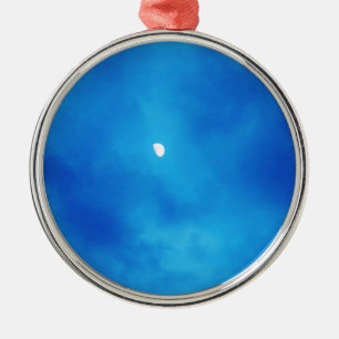 Ornement En Métal Nuages bleus lumineux de Pleine lune