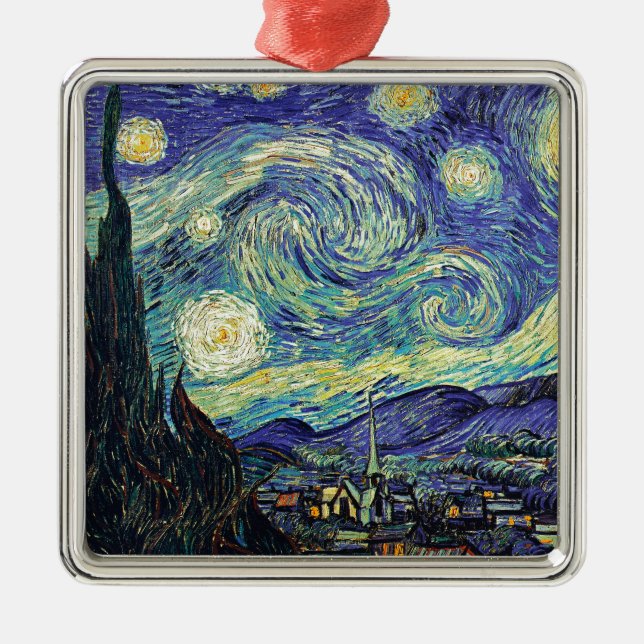 Ornement En Métal Nuit étoilée par van Gogh (Devant)