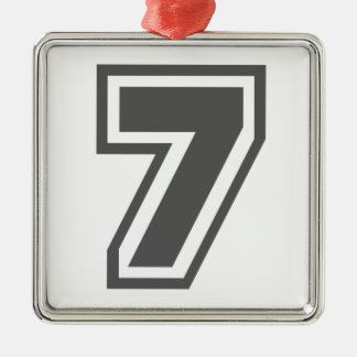 Ornement En Métal Numéro 7