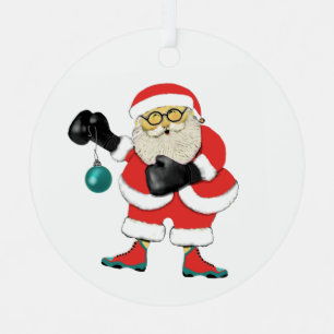 Ornement En Métal Objet de collection de Noël de boxe personnalisé