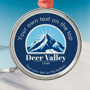 Ornement En Métal Objet souvenir de la station de ski Deer Valley Ut