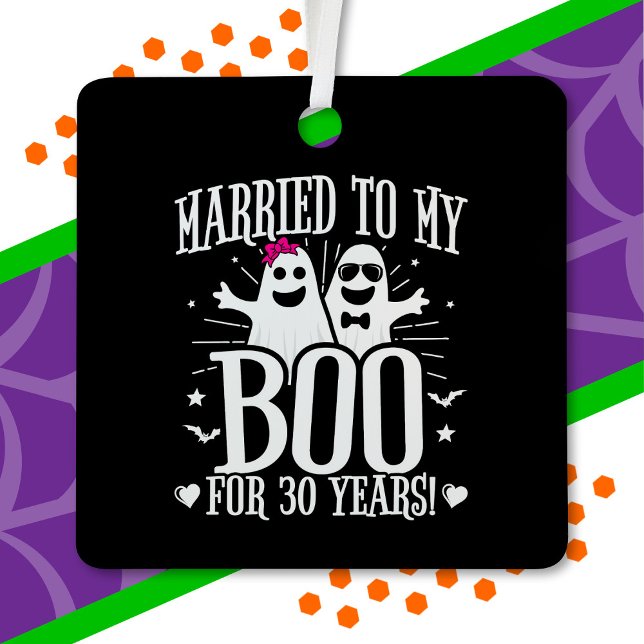Ornement En Métal Octobre Mariage Anniversaire Funny 30e Anniversair (Créateur téléchargé)
