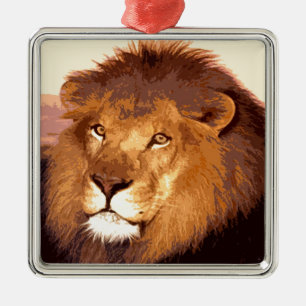 Ornement En Métal OEuvre de Lion