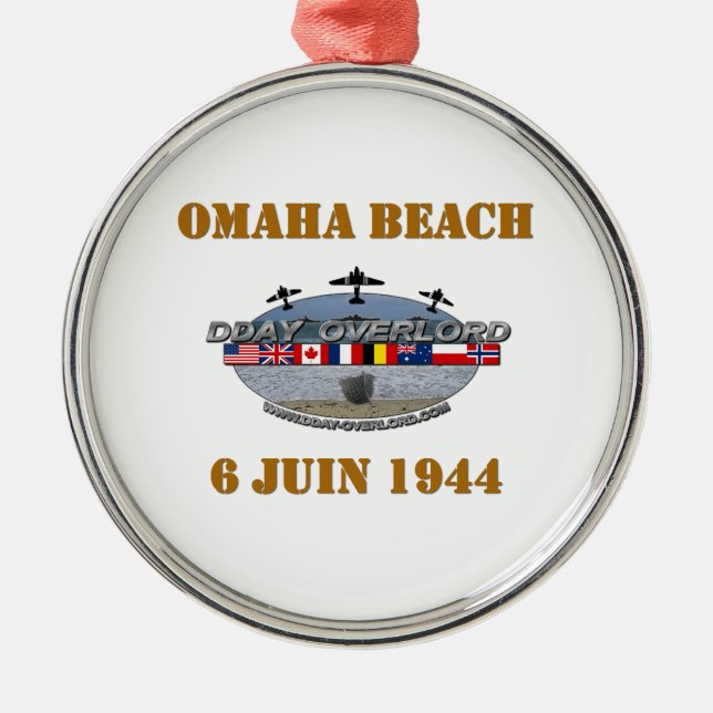 Ornement En Métal Omaha Beach 1944 (Devant)