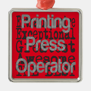 Ornement En Métal Opérateur de presse d'impression Extraordinaire