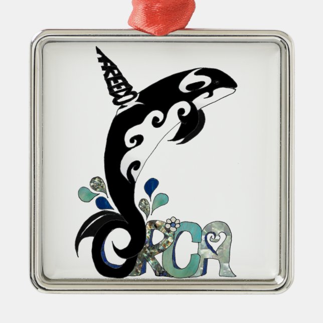 Ornement En Métal Orca Freedom (Devant)