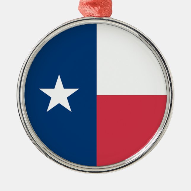 Ornement En Métal Organisation du drapeau du Texas (Devant)