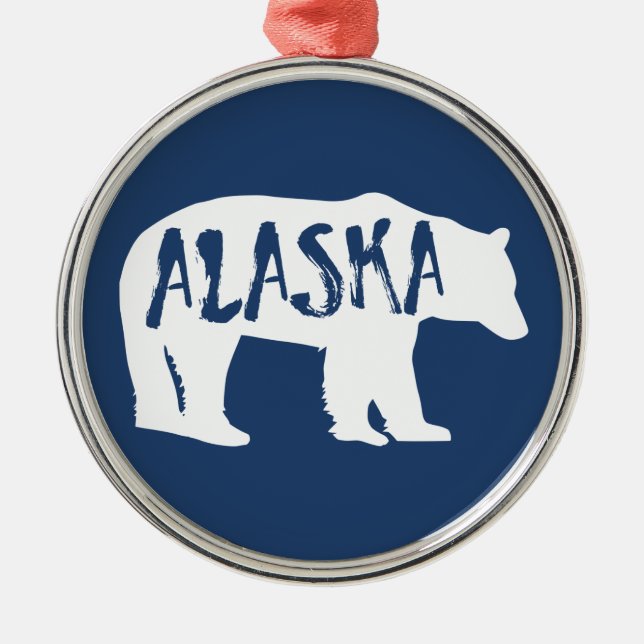 Ornement En Métal Ours de l'Alaska (Devant)