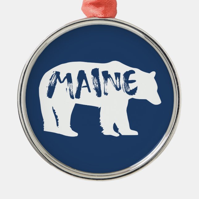 Ornement En Métal Ours du Maine (Devant)