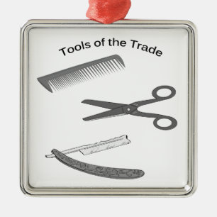 Ornement En Métal Outils de coiffeur du commerce