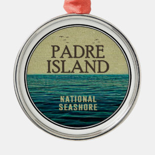 Ornement En Métal Padre Island National Seashore Ocean Birds