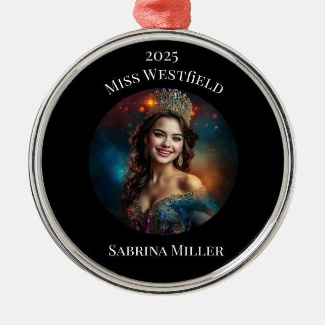 Ornement En Métal Pageant Queen Christmas Ornament (Devant)
