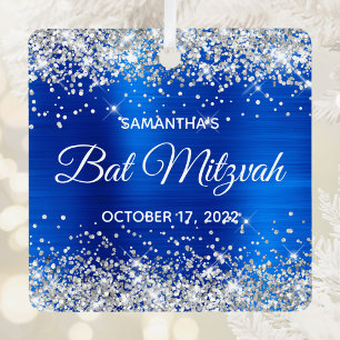 Ornement En Métal Paillettes Argentées Bar Mitzvah en Feuille de Roy