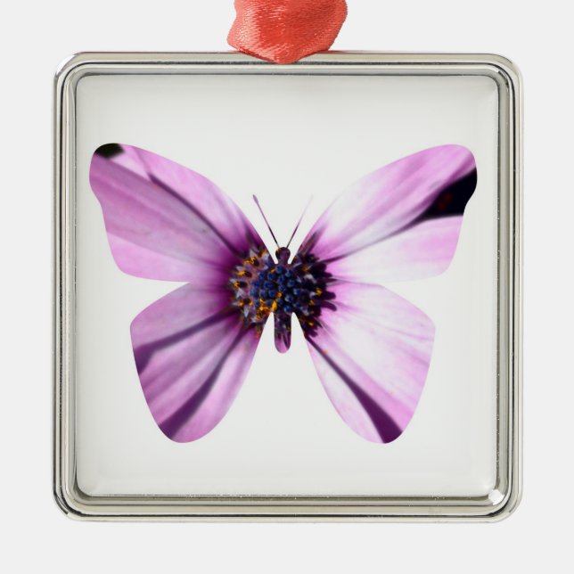 Ornement En Métal Papillon de fleurs (Devant)