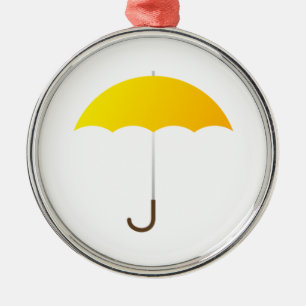 Ornement En Métal Parapluie jaune