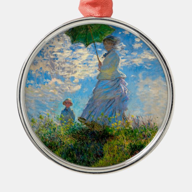 Ornement En Métal Parasol Monet Femme Impressionnisme (Devant)