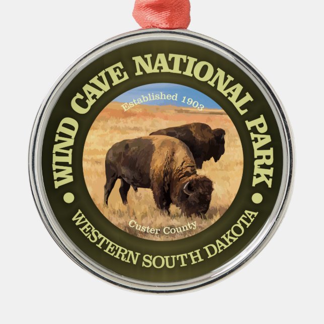 Ornement En Métal Parc national de Wind Cave (Devant)