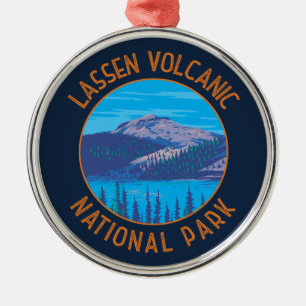 Ornement En Métal Parc national volcanique de Lassen Retro perturbé
