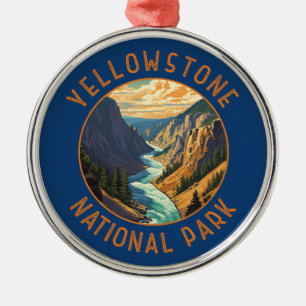 Ornement En Métal Parc national Yellowstone Rivière Cercle en détres
