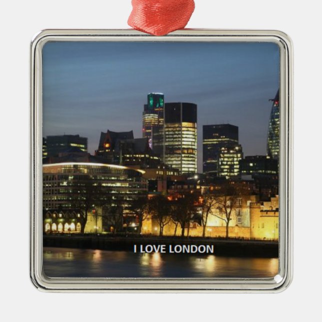 Ornement En Métal Paris :J'aime Londres (Devant)