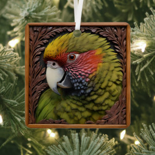 Ornement En Métal Parrot vert australien Lorikeet
