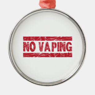 Ornement En Métal Pas de tampon d'encre rouge Vaping