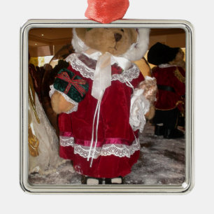 Ornement En Métal Patinage de Noël Collection d'ours en peluche.