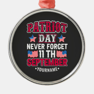Ornement En Métal Patriot Day Never Forget 9 11