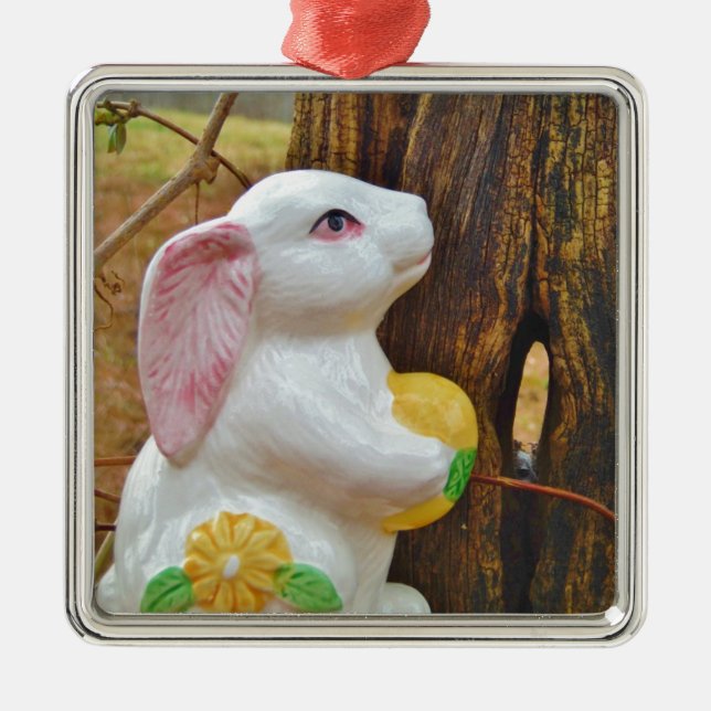 Ornement En Métal Pays Lapin de Pâques (Devant)