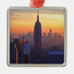 Ornement En Métal Paysage urbain de NYC : Emp St Bldg Coucher de sol