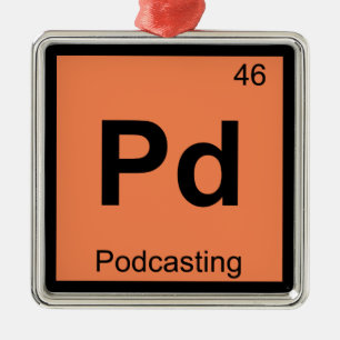 Ornement En Métal Pd - Chimie de la baladodiffusion Symbole de table
