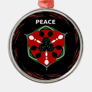 Ornement En Métal "Peace : with Shield Emblem"