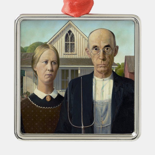 Ornement En Métal Peinture gothique américaine par Grant Wood (Devant)