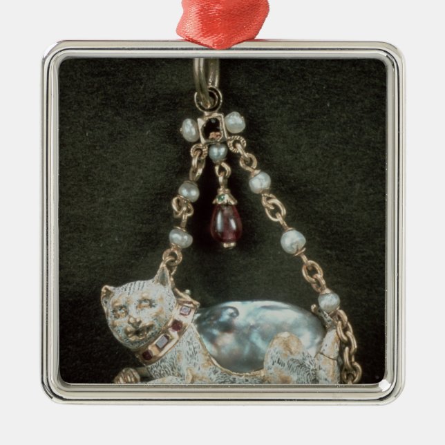 Ornement En Métal Pendentif de chat de la Renaissance (Devant)