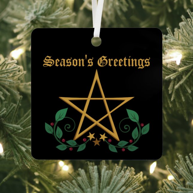 Ornement En Métal Pentacle Star Witchy Ornament (Insitu)