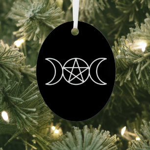 Ornement En Métal Pentacle triple lune