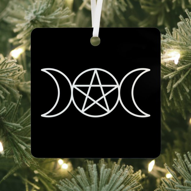 Ornement En Métal Pentacle triple lune (Insitu)