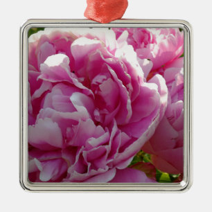 Ornement En Métal Peony rose gîte ferme jardin fleuri
