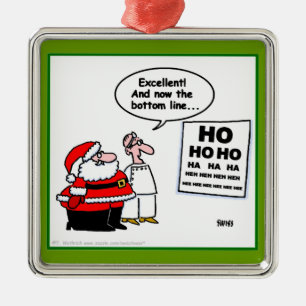 Ornement En Métal Père Noël Drôle À L'Ornement Optométriste De Noël